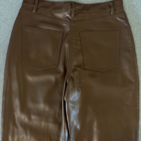 Oak + Fort Faux Leather Pants – Size 2 (Brown) - Picture 6 of 7